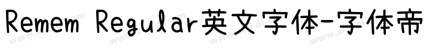 Remem Regular英文字体字体转换